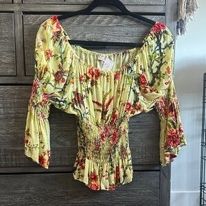 Marrika Nakk Peasant Floral top NWT